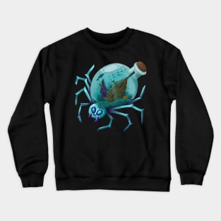 Giant Sea Spider with Ship in a Bottle Crewneck Sweatshirt